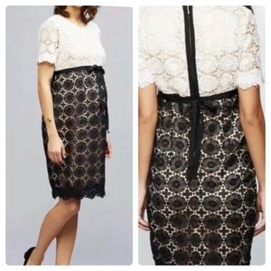 Maternity XS Black White Lace Party Special occasion Dress Pea in the Pod.